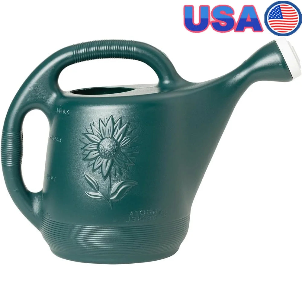2 Gallon Ergonomic Sunflower Design Watering Can