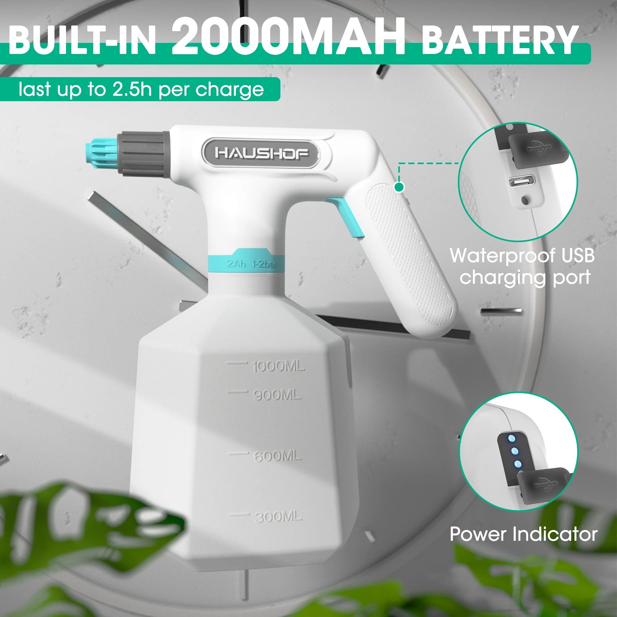 Garden Rechargeable Electric Watering Can or Sterilization Sprayer