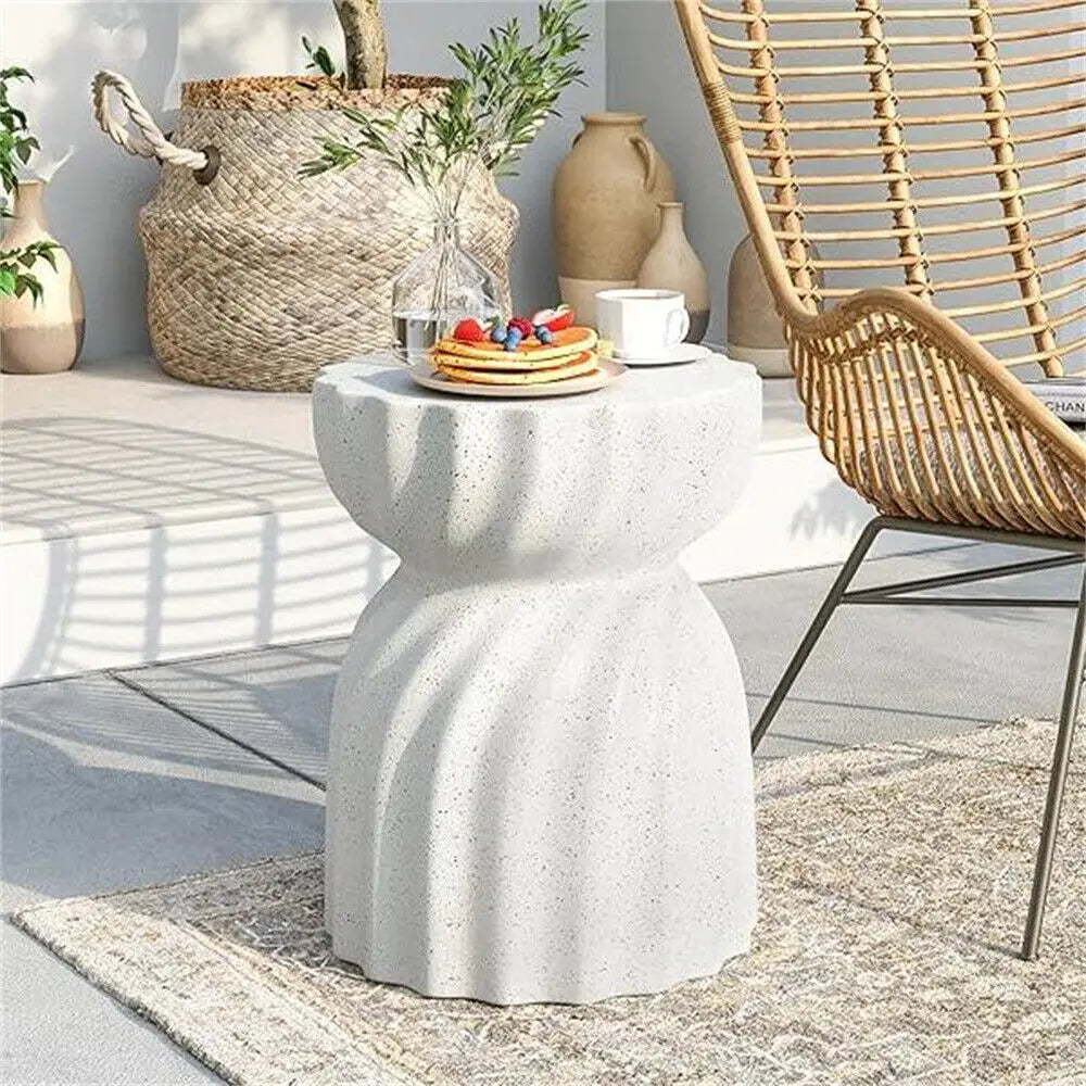 Contemporary Lightweight Concrete Accent Side Table