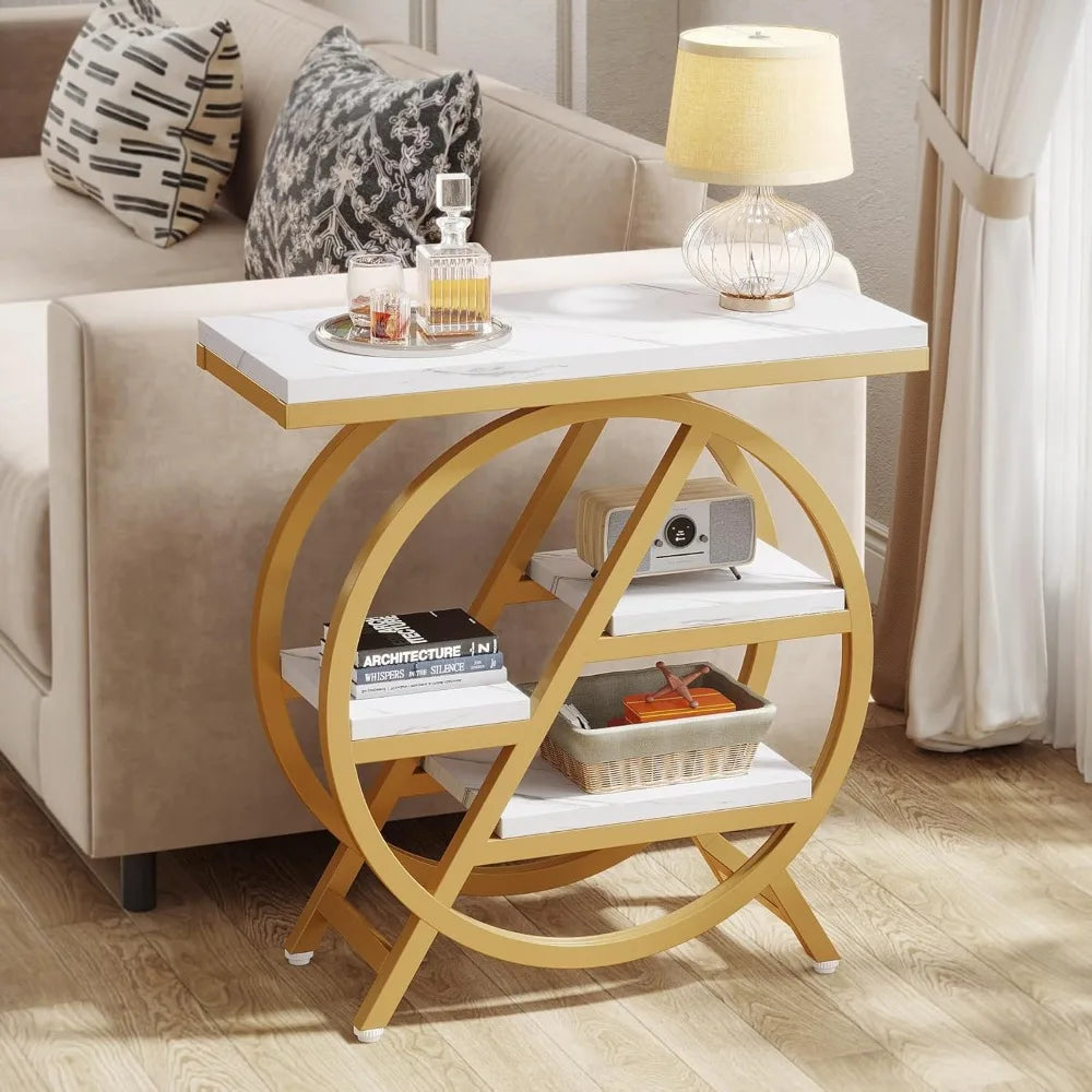 Faux Marble Side Table Set