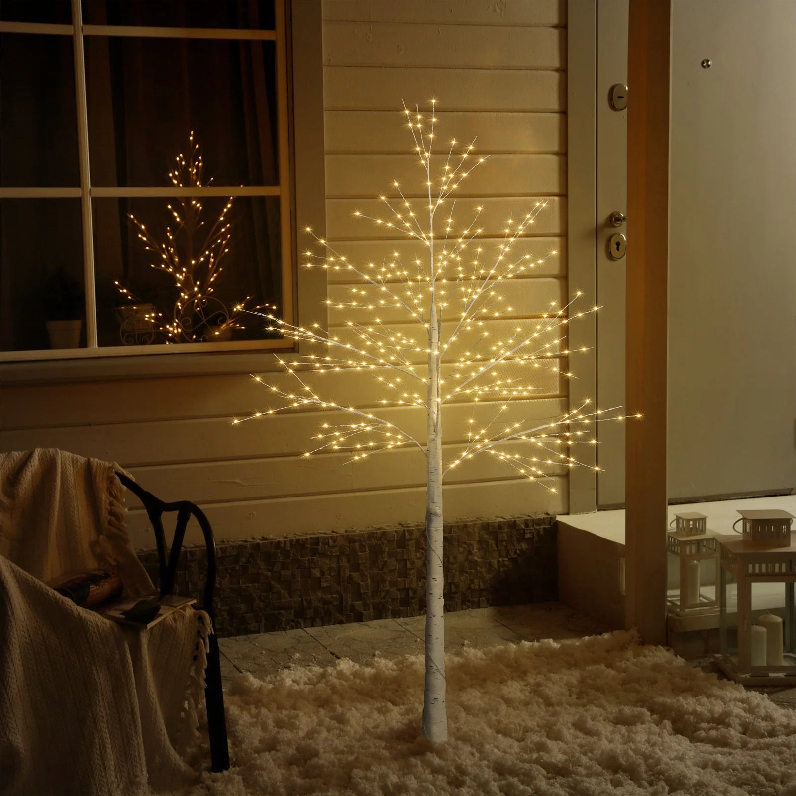 Lighted Birch Tree Artificial Plant