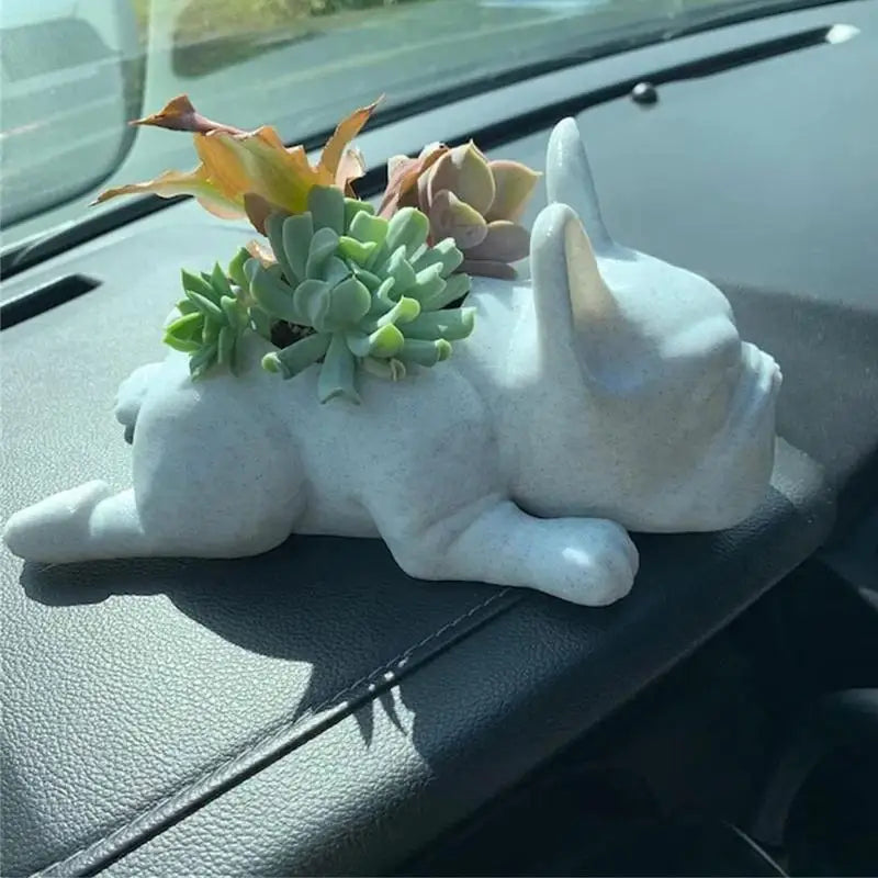 Mini French Bulldog Plant Planter