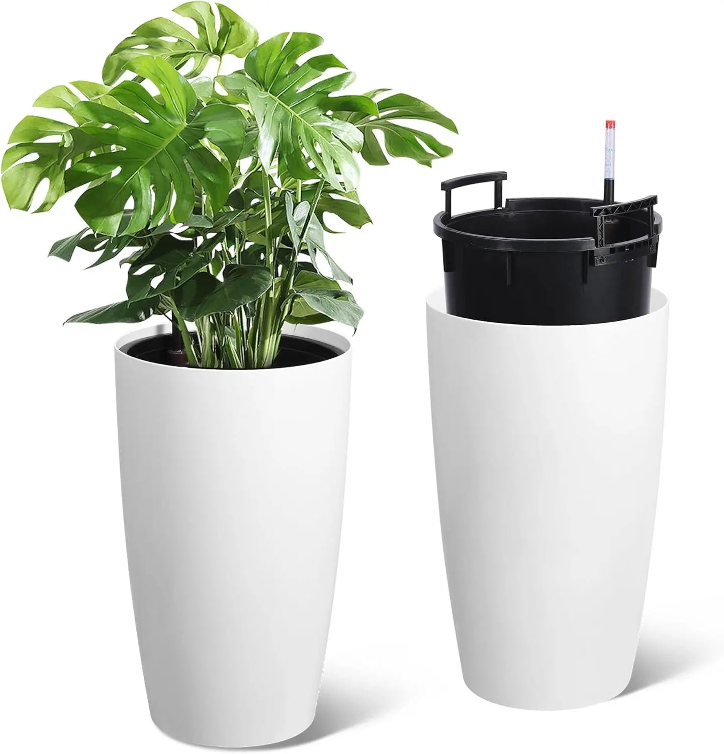 22" Tall Self Watering Planters Set of 2
