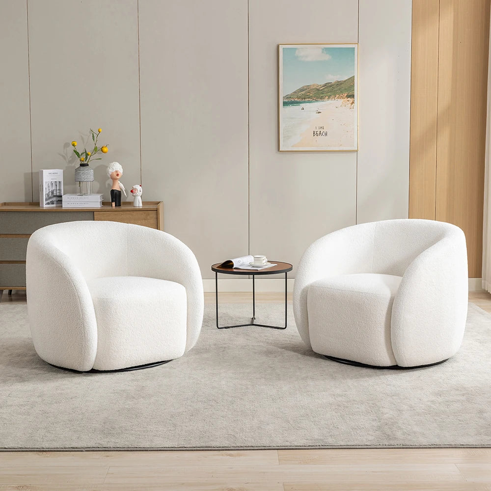 Velvet 360 Degree Swivel Accent Armchair Set of 2
