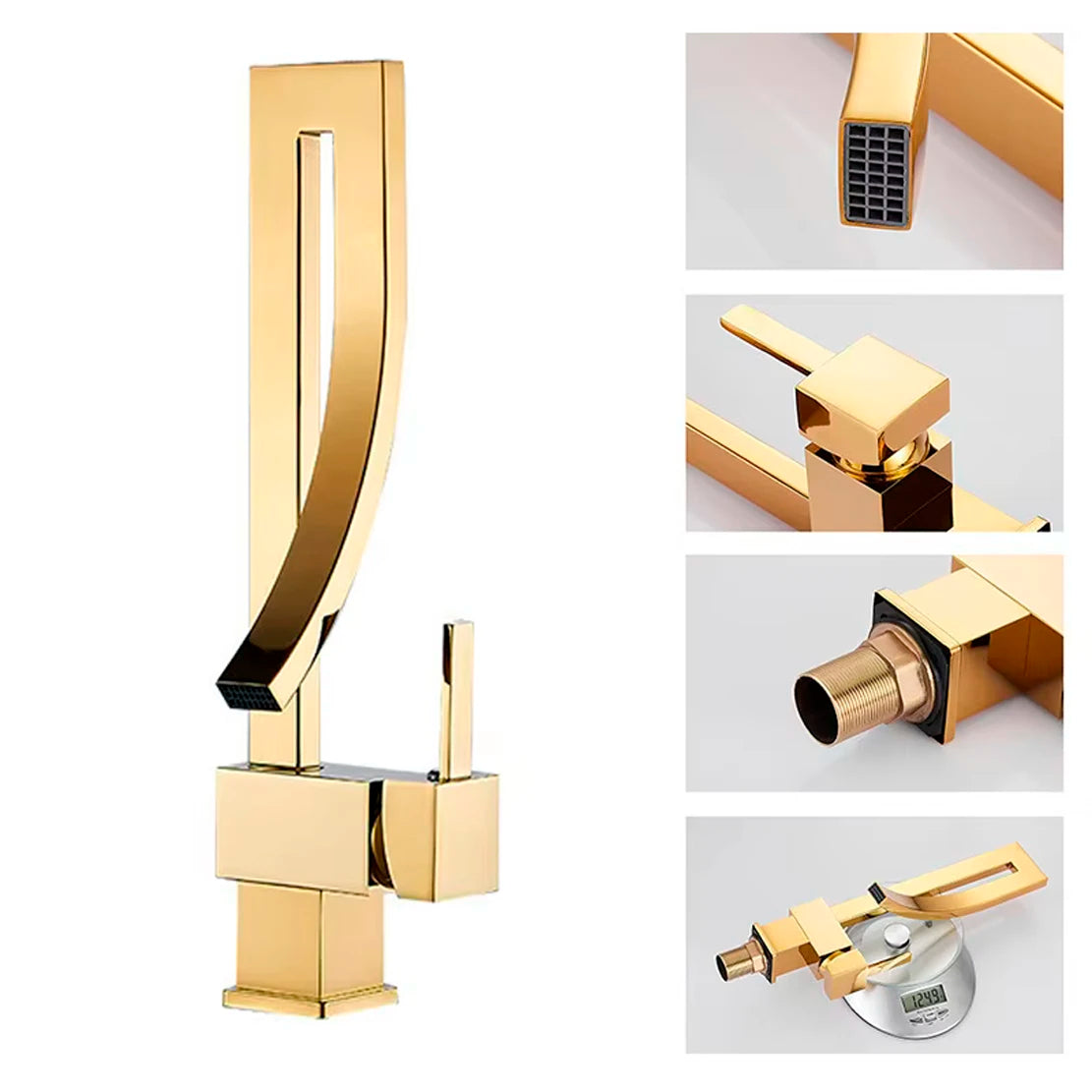 Brass Single Handle Waterfall Basin Faucet