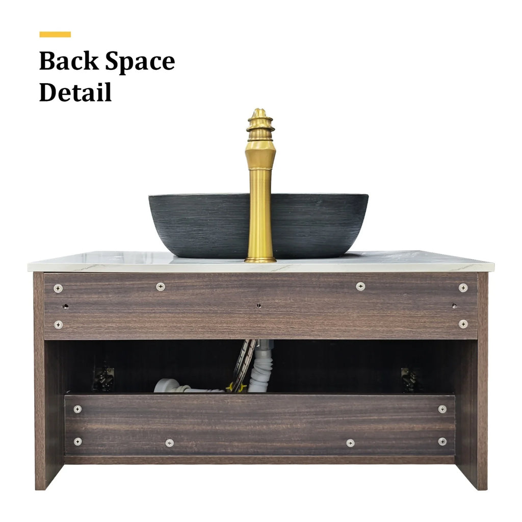 Modern Floating Bathroom Vanity Sink Combo Wall Cabinet Set