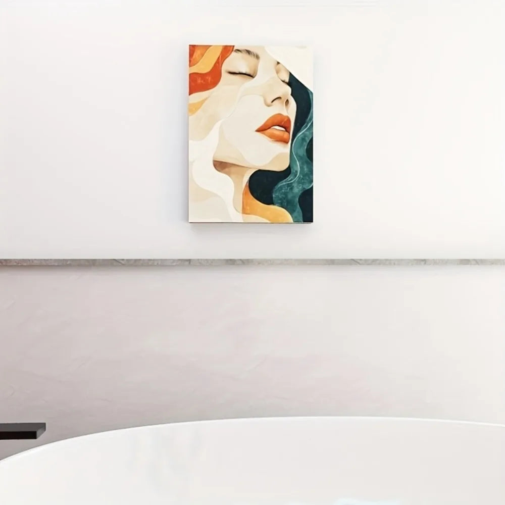Elegant Abstract Female Portrait Canvas Art