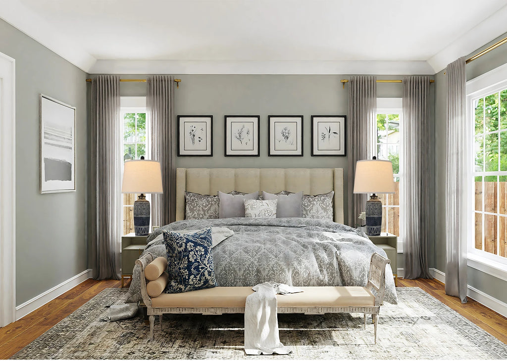 Carved Geometric Ceramic Table Lamp With Linen Shade with Rustic Accent