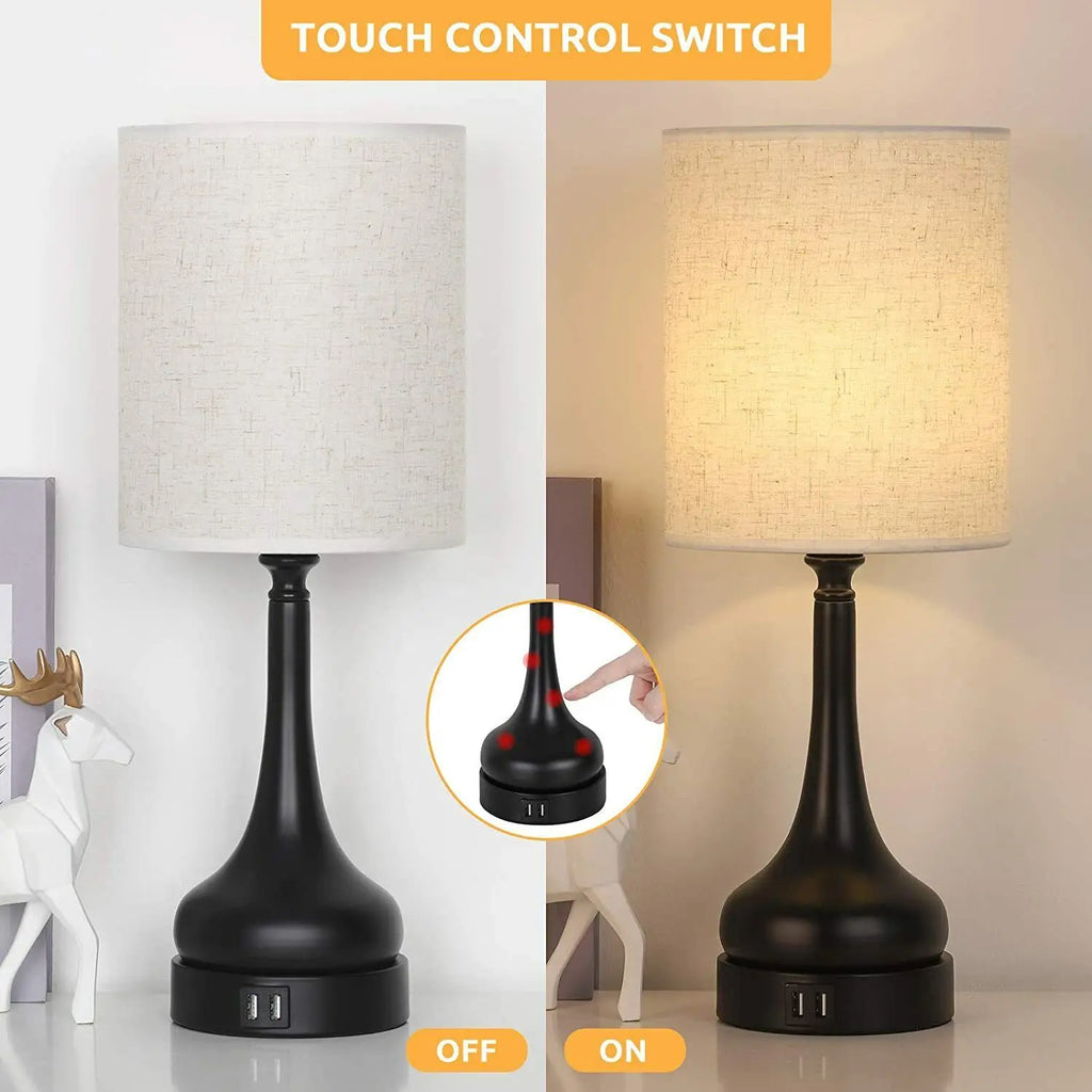 Table Lamps with Touch Control with USB Charging Ports