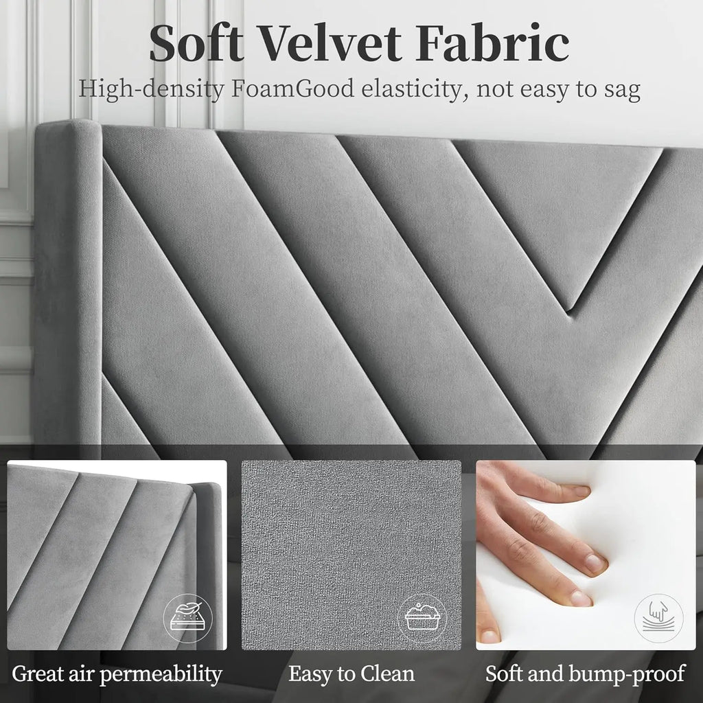 Queen Bed Frame Upholstered Platform Bed