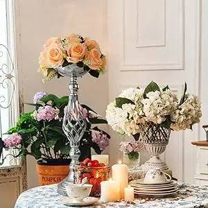 Silver Metal Flower Vases18.7Inches 6pcs