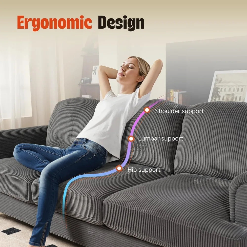 3 Seater Sofa Couch with Deep Seat