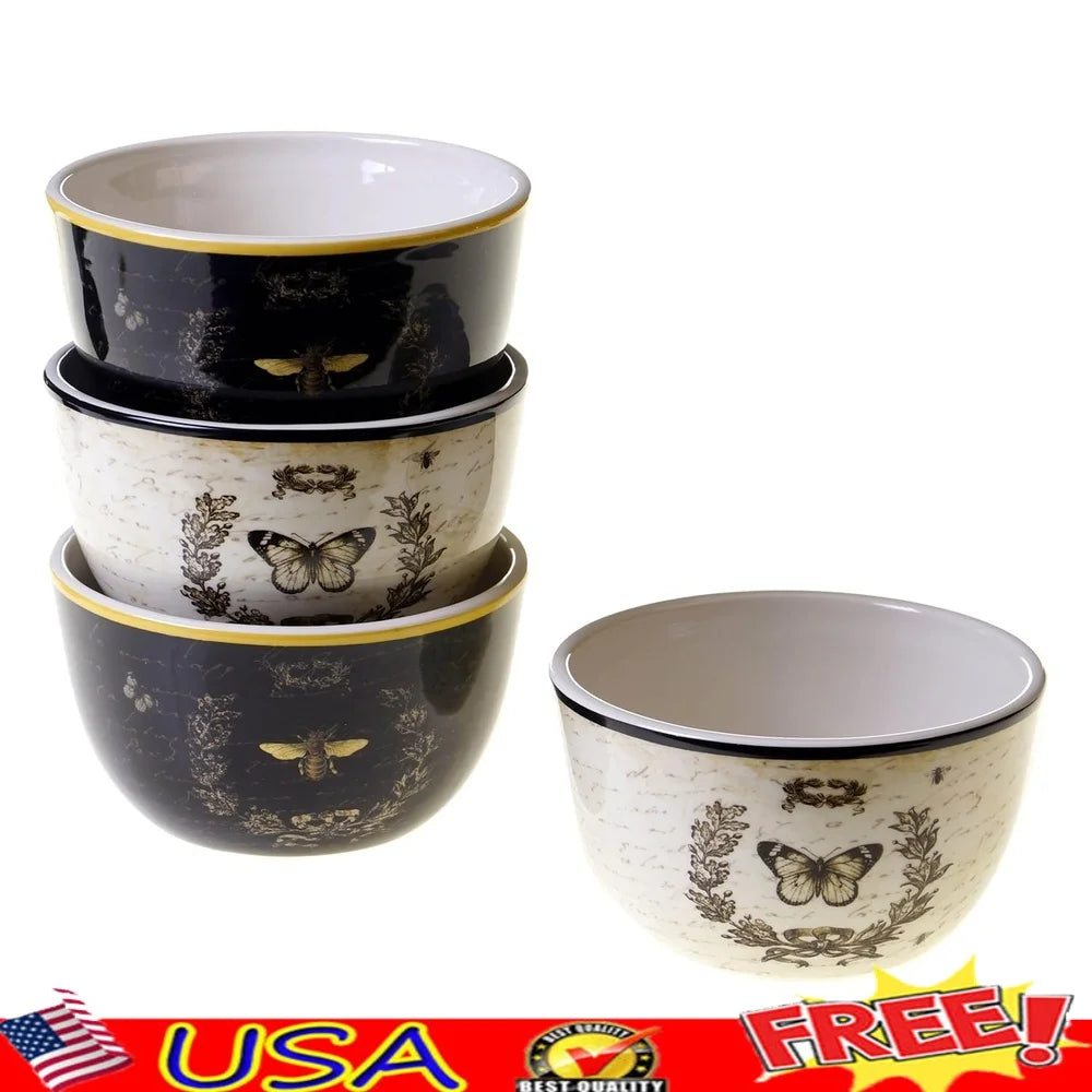 French Sunflowers Ice Cream Bowls Set of 4