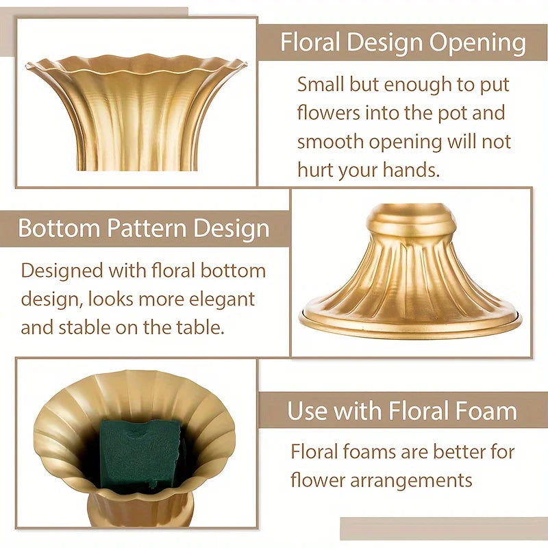 Metal Trumpet Flower Pot