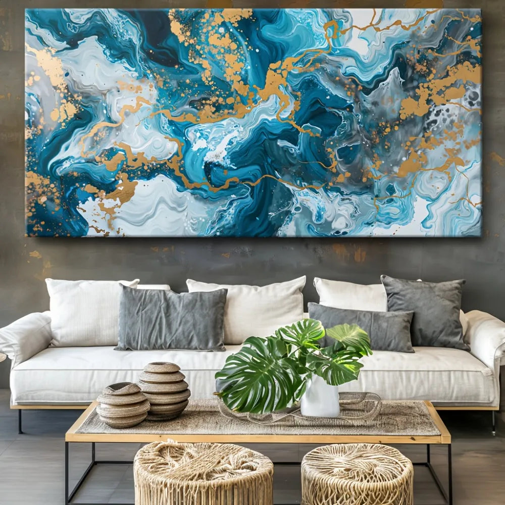 Blue Abstract Canvas Print