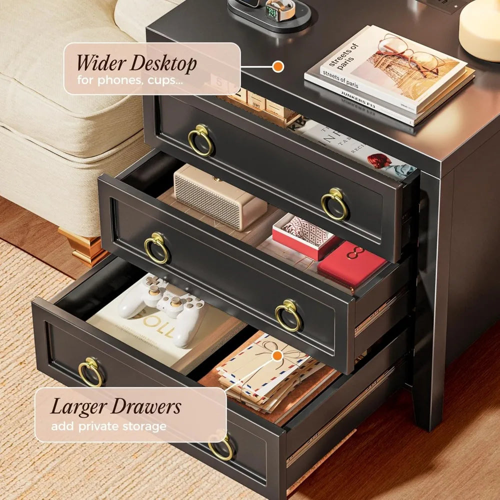 Nightstand with Charging Station and USB-C Port