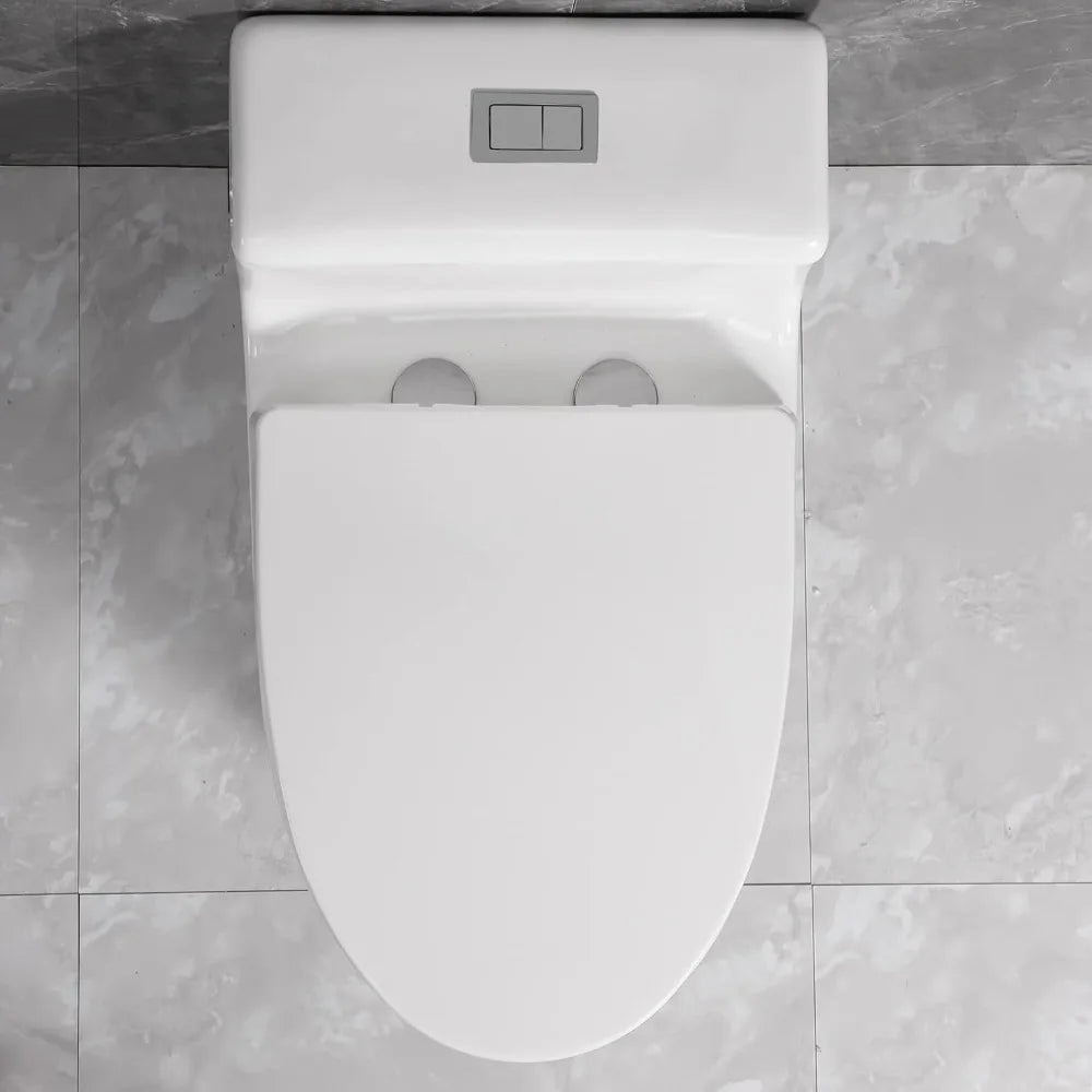 Ceramic One Piece Toilet Top Dual Flush