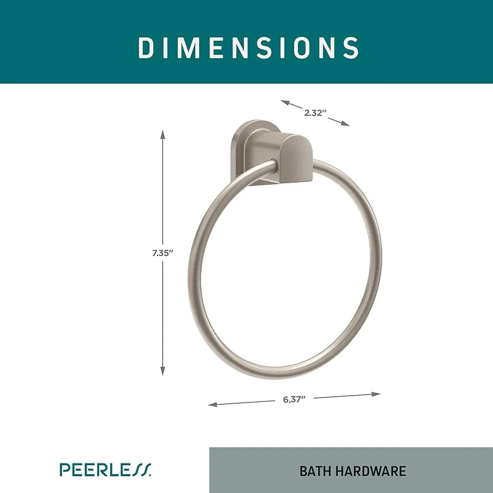 SpotShield Brushed Nickel Towel Ring