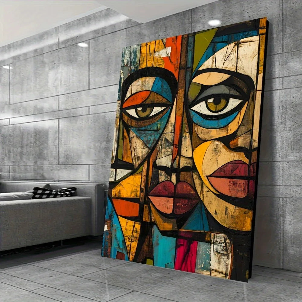 frameless modern African abstract art canvas print