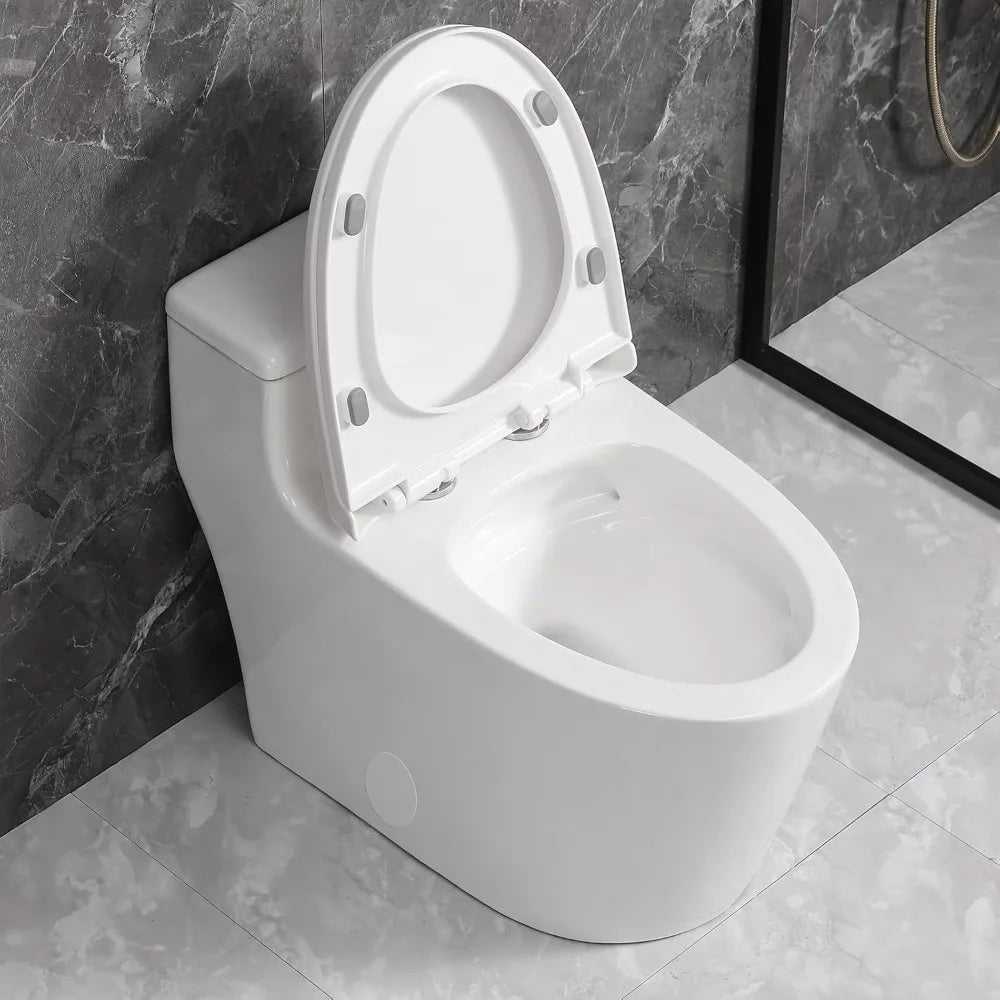 Ceramic One Piece Toilet Top Dual Flush