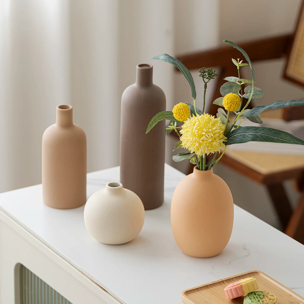 Artificial Faux Rose Flower Vases