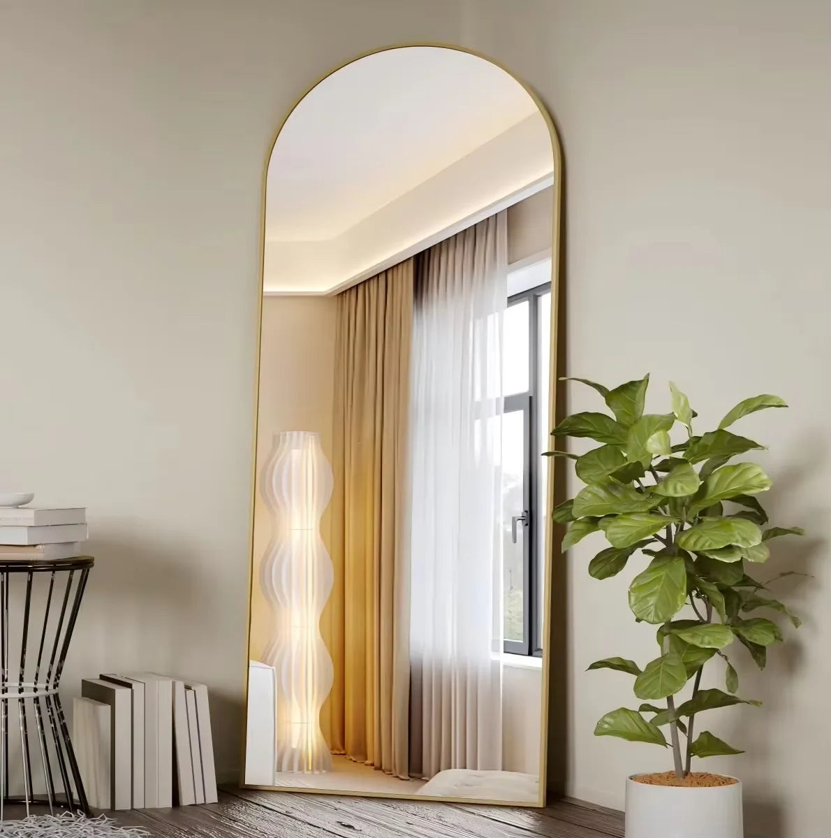Arched Full Length Body Standing Floor Mirror