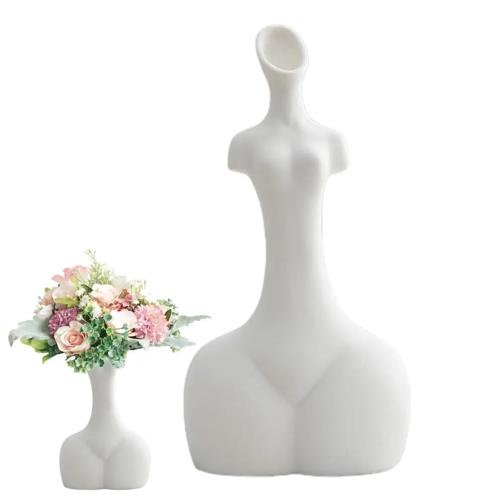 Ceramic Female Body Vase Abstract Art Flower Holder