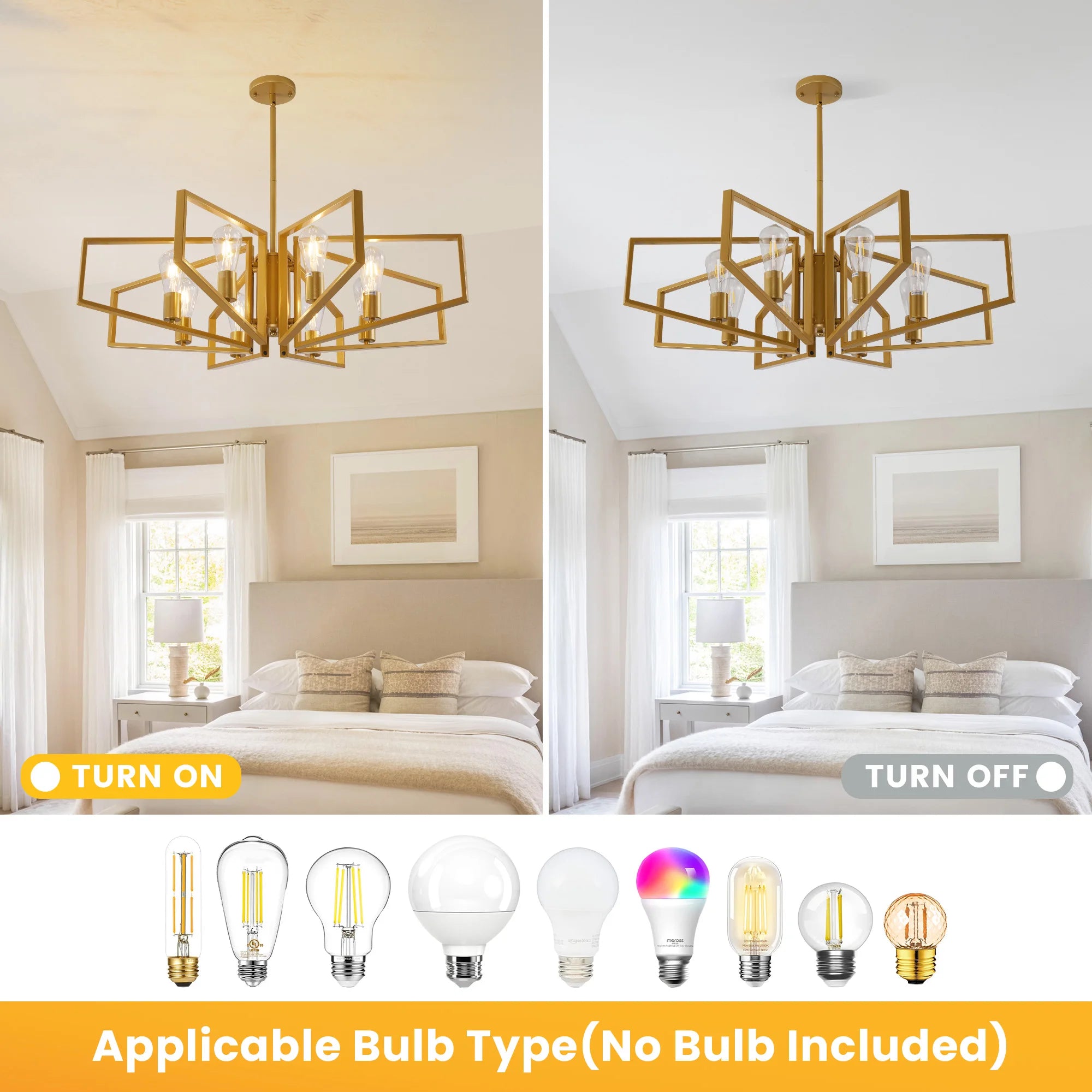 8-Light Geometric Chandelier