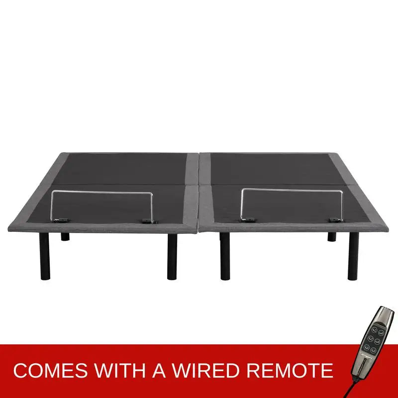 Adjustable Metal Bed Base with Wired Remote