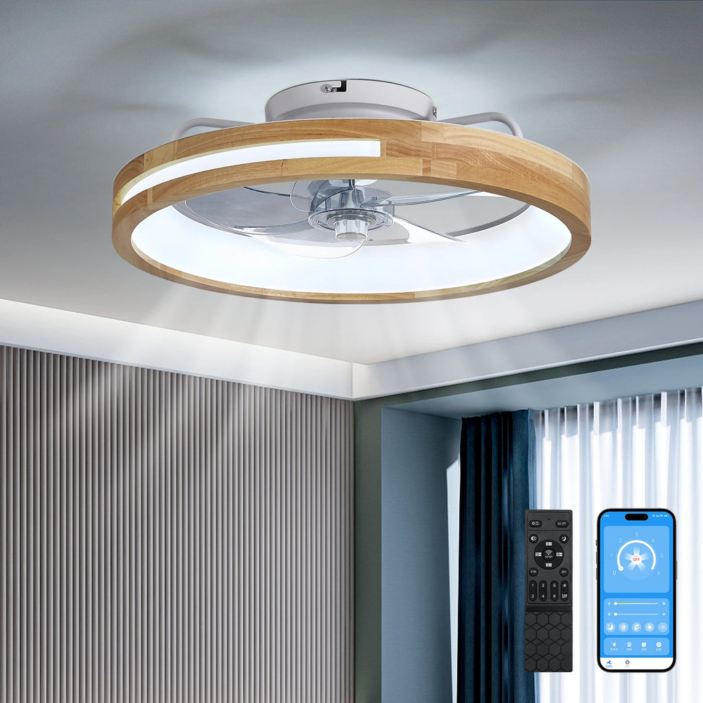 Modern Low Profile Ceiling Fans with Lights and Remote