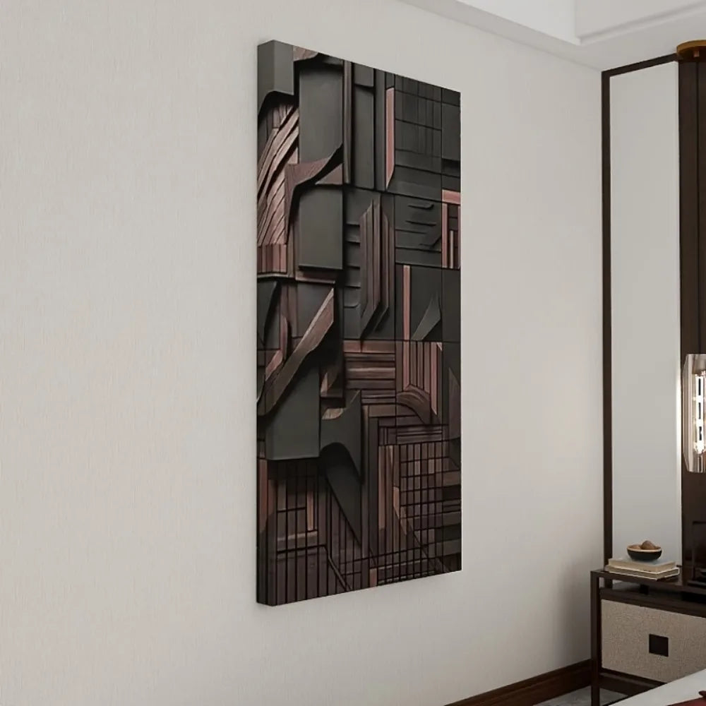 Abstract geometric canvas wall art