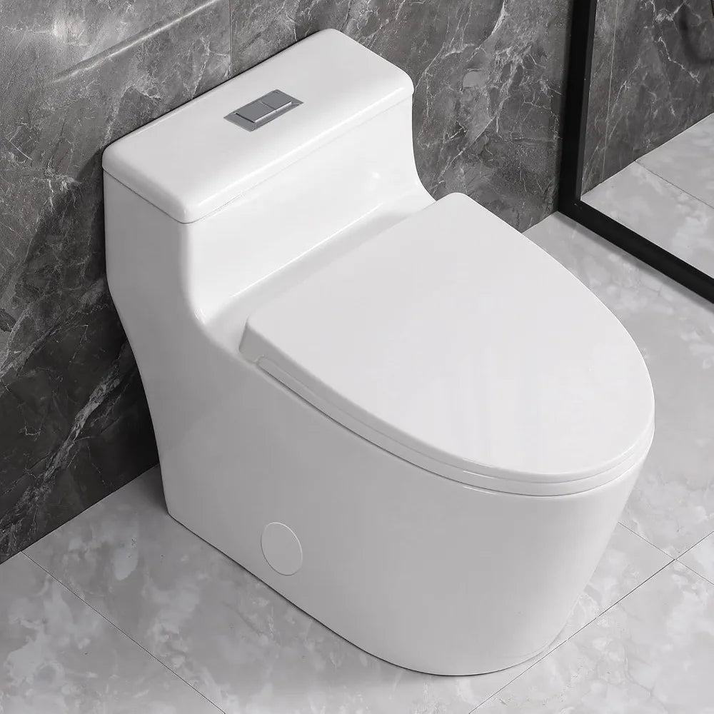 Ceramic One Piece Toilet Top Dual Flush