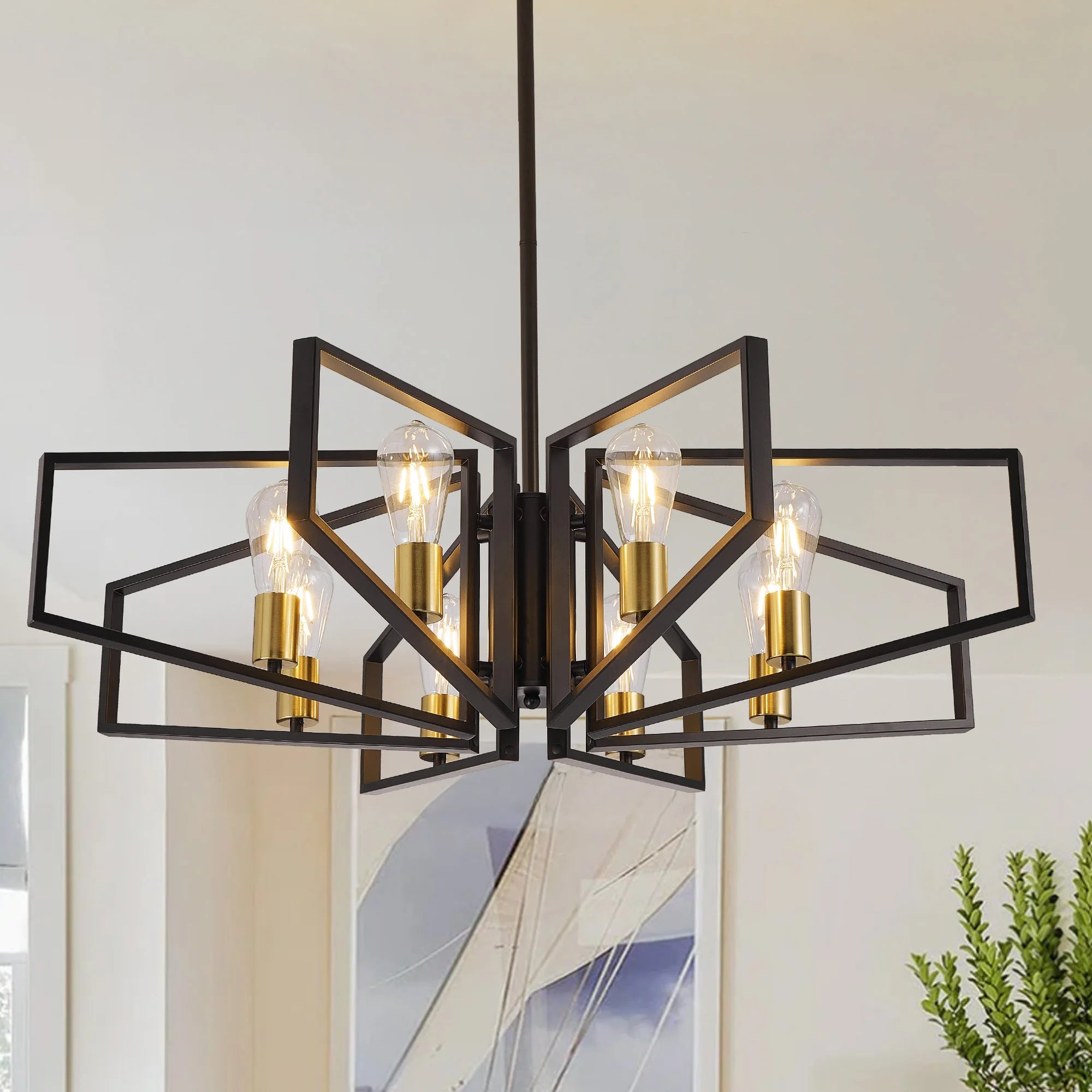 8-Light Geometric Chandelier
