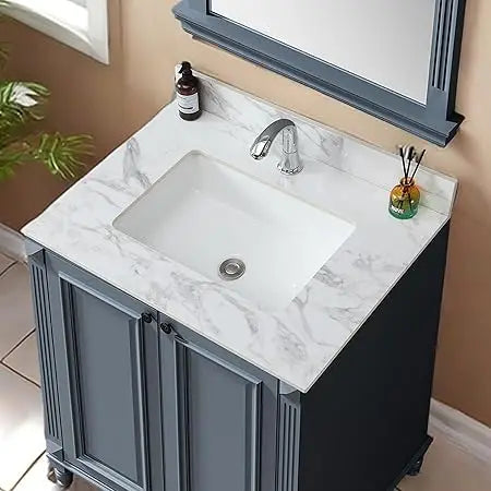 Sintered Stone Vanity Top with Undermount Rectangular Sink
