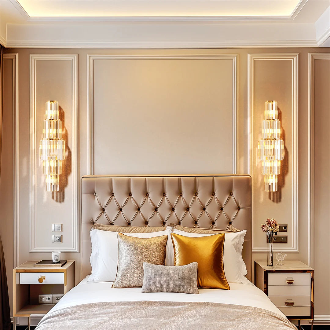 Modern Crystal 3-Layer Wall Lamp