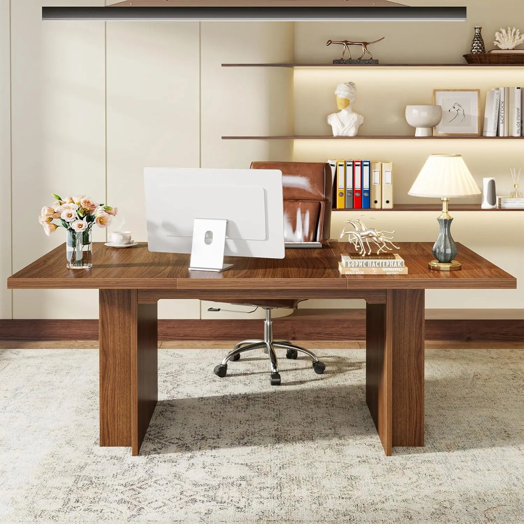 Dining Table for 6 to 8 Rectangular Kitchen Table with Storage