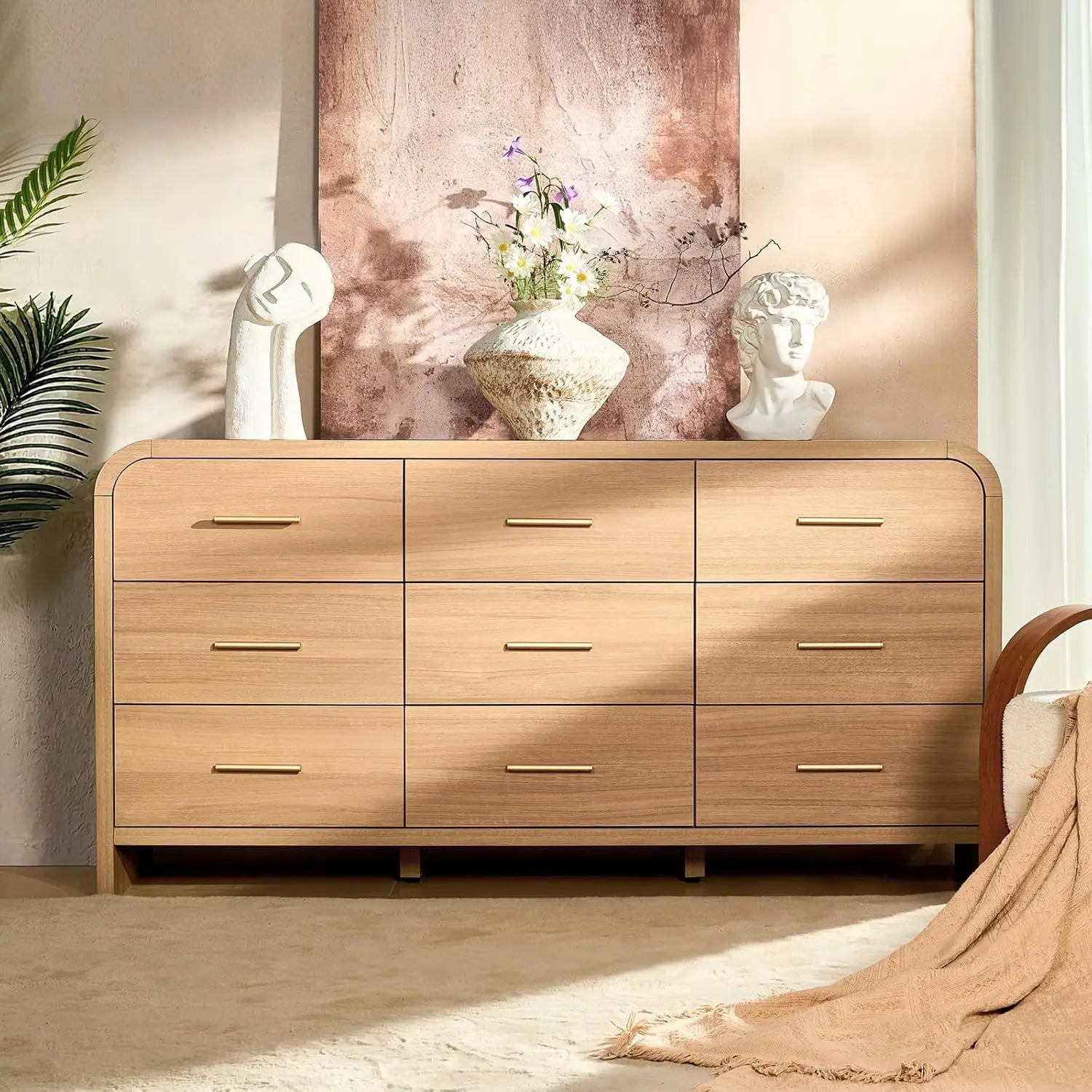 Curved 9-Drawer Dresser