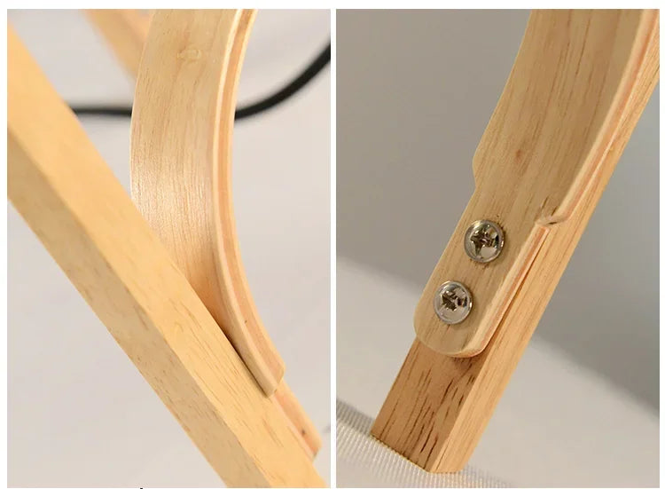 Wood Standing Tabletop Lamp Modern