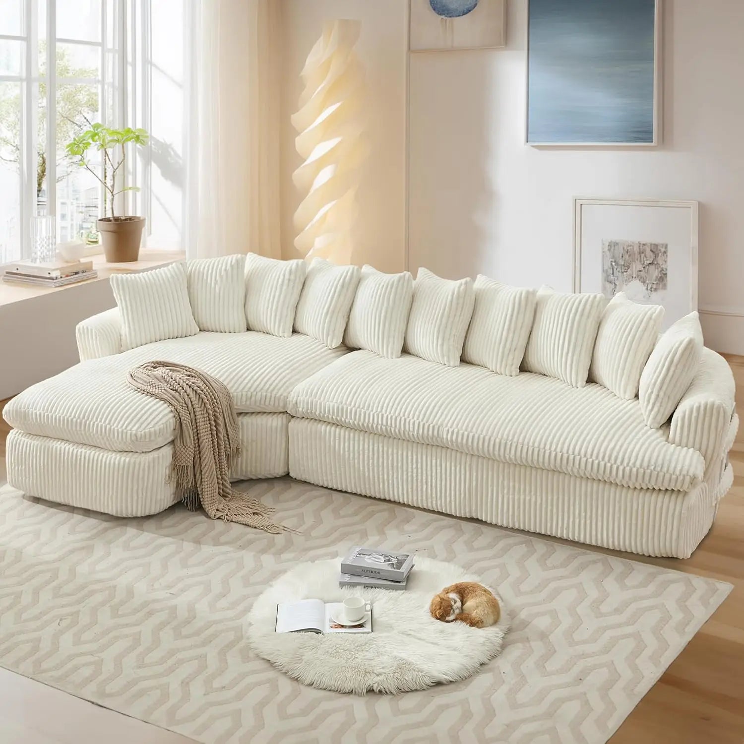 127'' Cloud Corduroy Couch