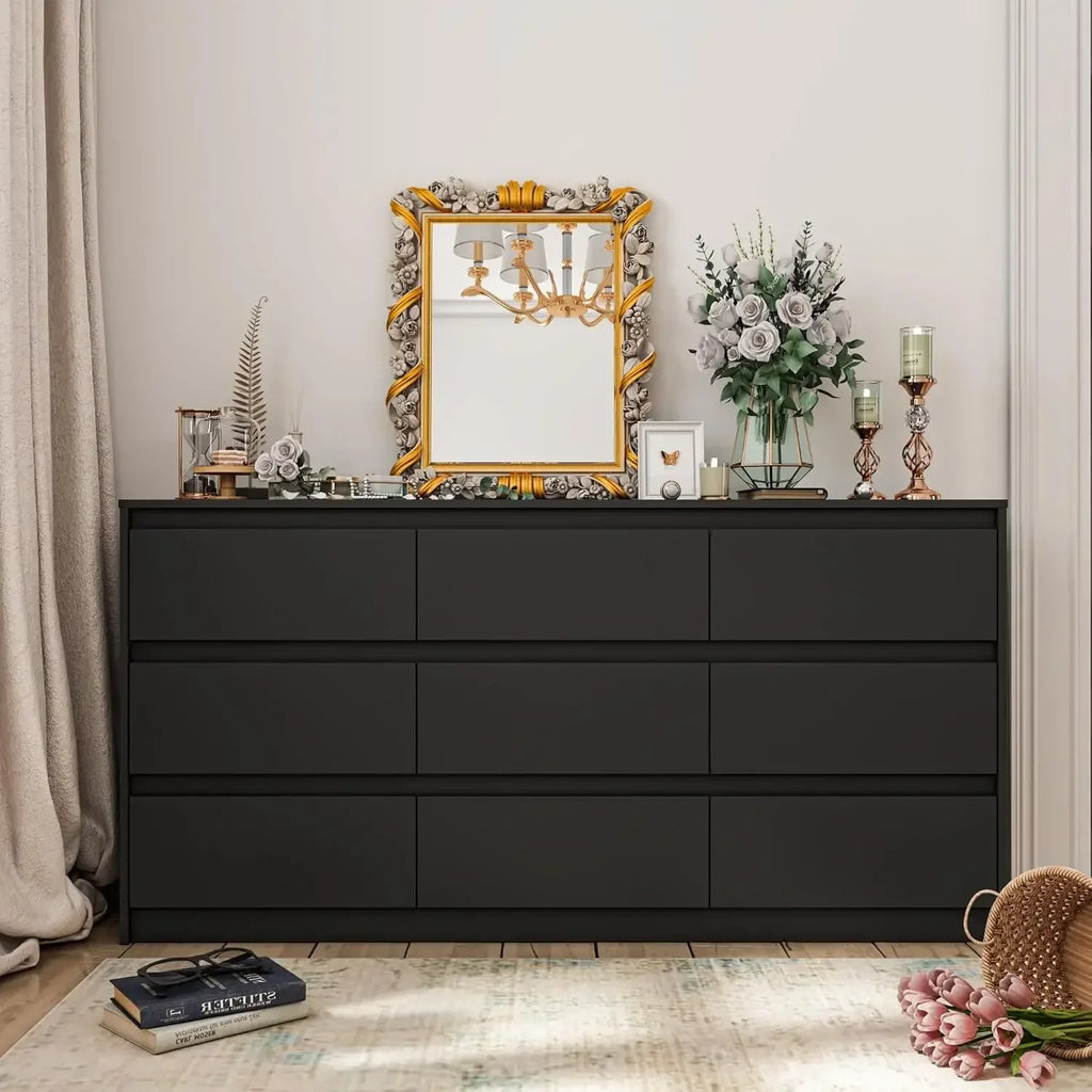 Dresser for Bedroom with 9 Deep Drawers