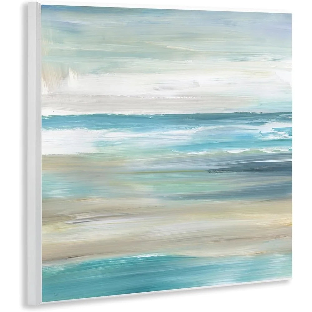 Abstract Beach Sand Ocean Waves Wall Art