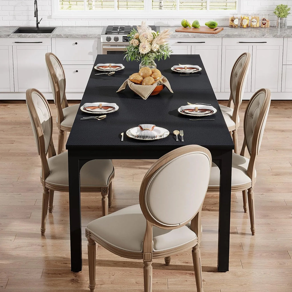 Long Dining Rectangle Wood Table for 6-8 Person