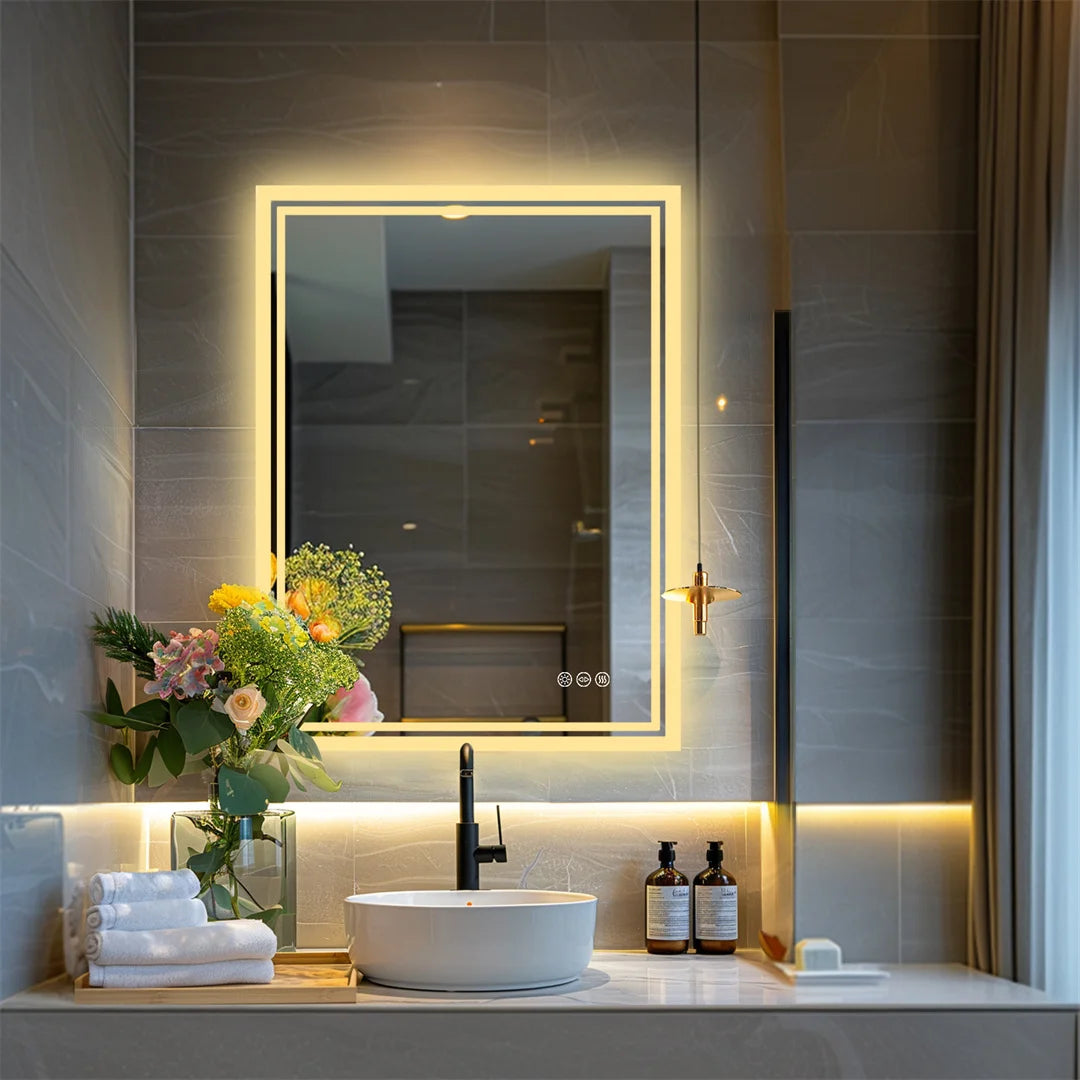 Frameless Dimmable Bathroom Mirror