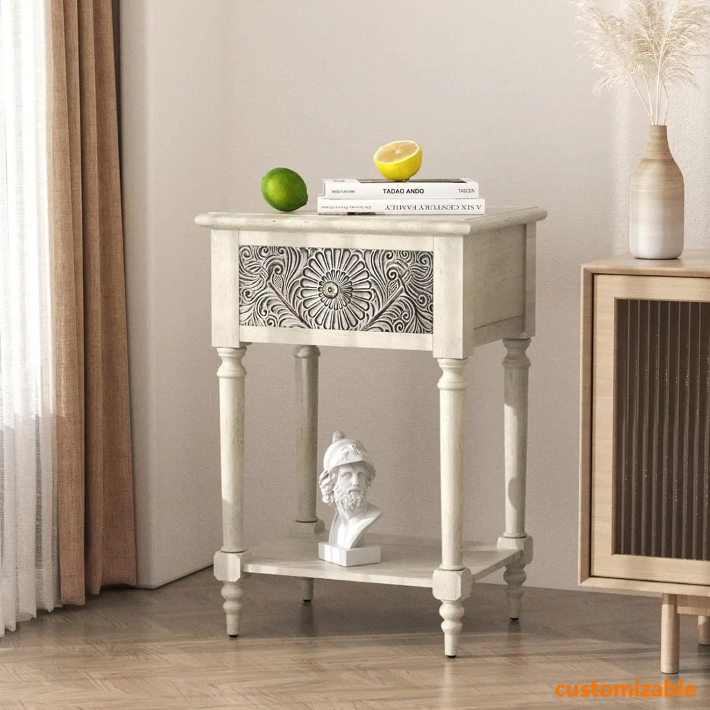 Vintage Nightstand with Drawer