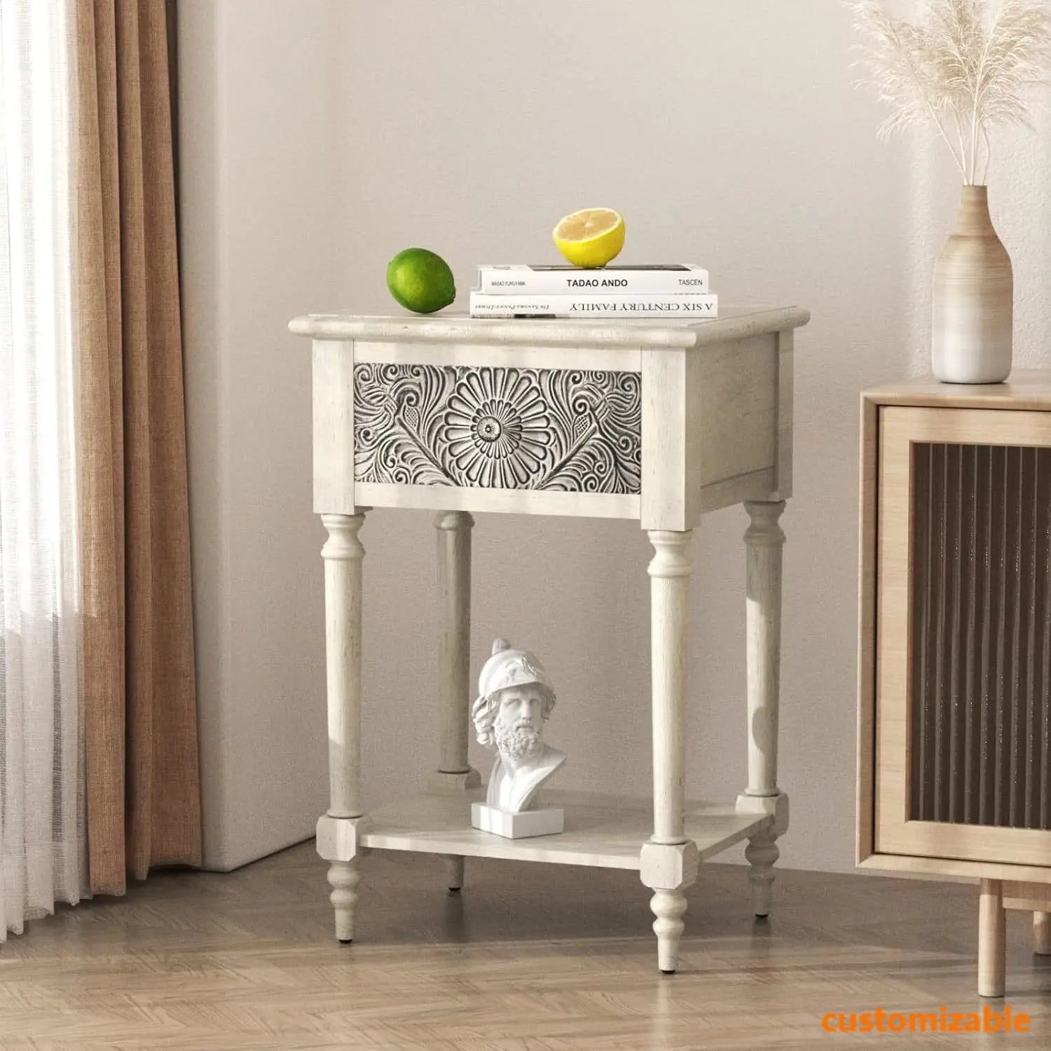 Vintage Nightstand with Drawer