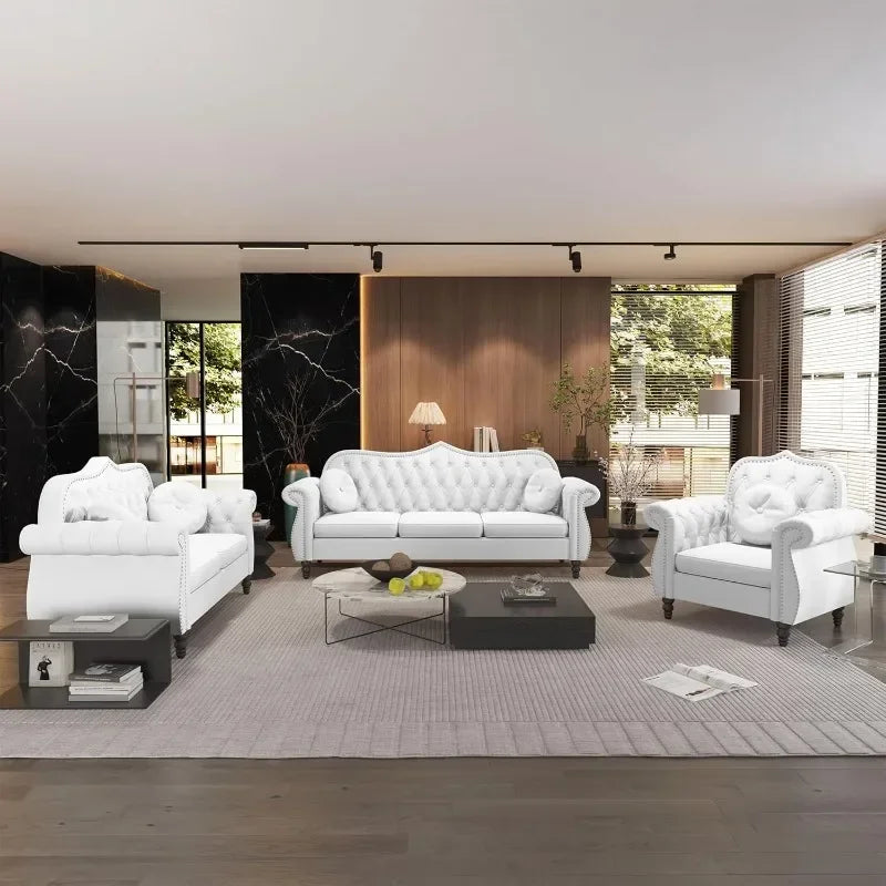 Chesterfield 3-Piece  Sofa Couch