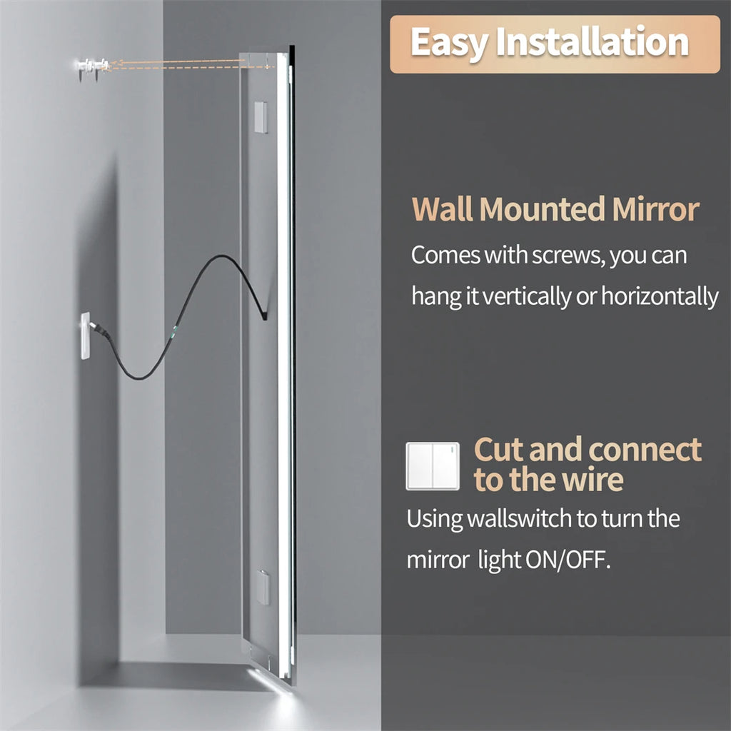 XXL Bathroom Mirror Smart LED Vanity Mirror