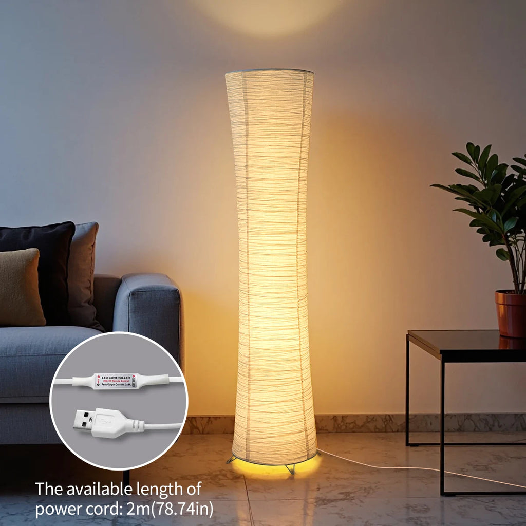 Paper floor lamp
