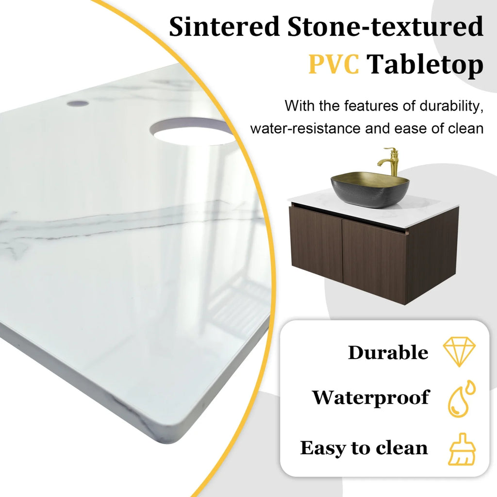 Modern Floating Bathroom Vanity Sink Combo Wall Cabinet Set