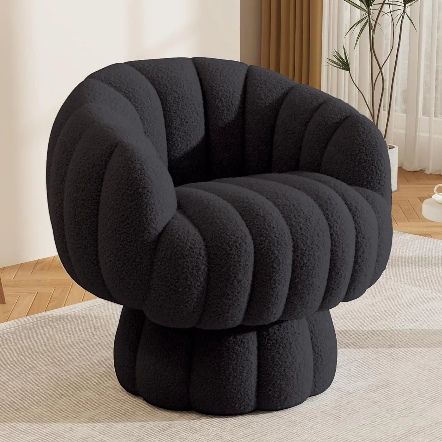 360 Degree Barrel Swivel Accent Sofa Chair